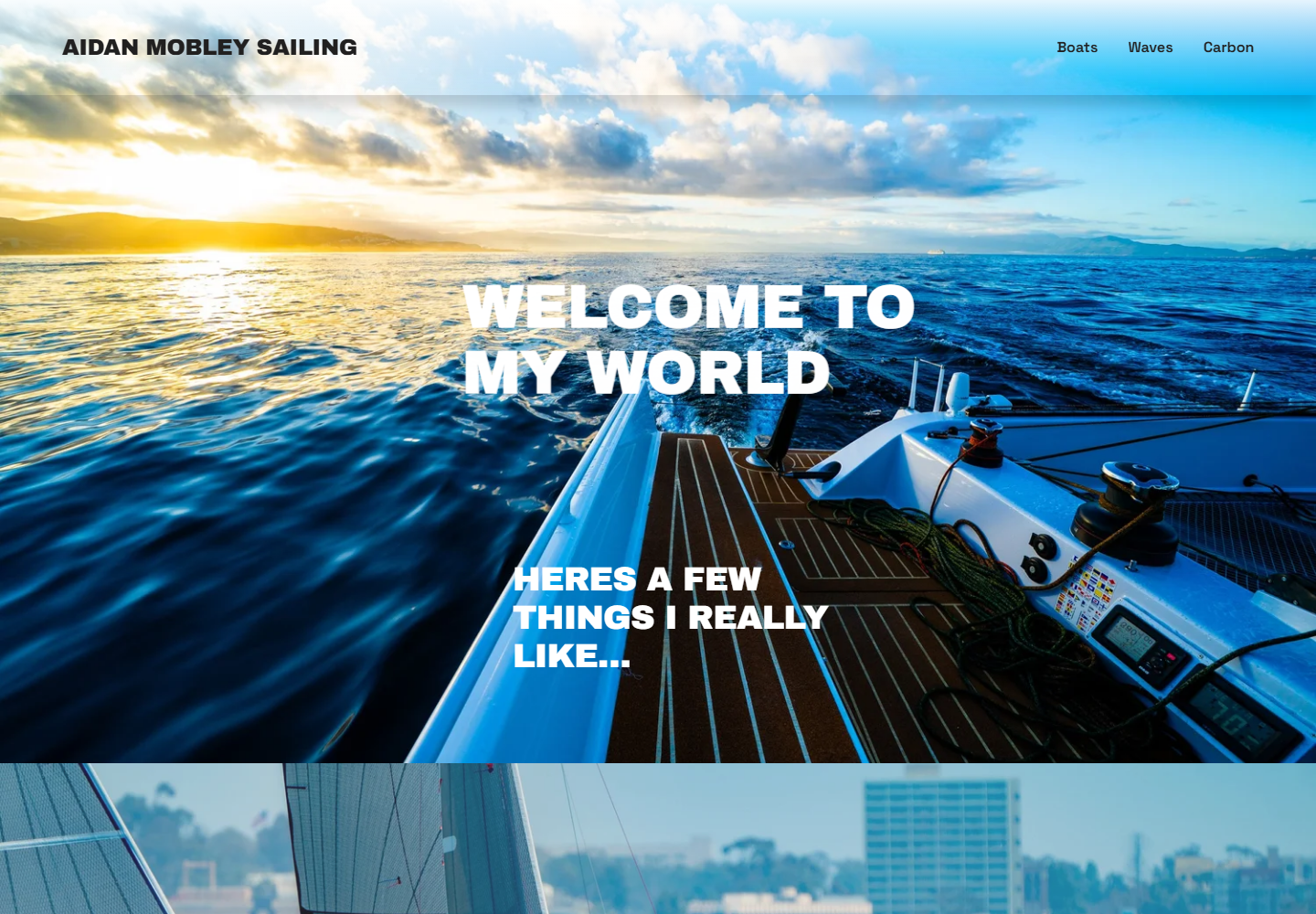 Aidan Mobley Sailing website preview